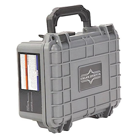 Surelock Security Renegade 8-Inch Waterproof Case, Gray, Reinforced Polypropylene, 8” x 6.5” x 3.5”