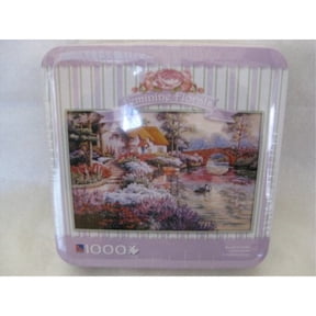 feminine florals romantic perfection 1000 piece puzzle in storage tin