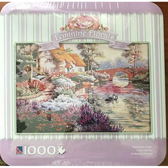 Surelox Feminine Florals Romantic Perfection 1000 Piece Puzzle In Storage Tin Puzzles