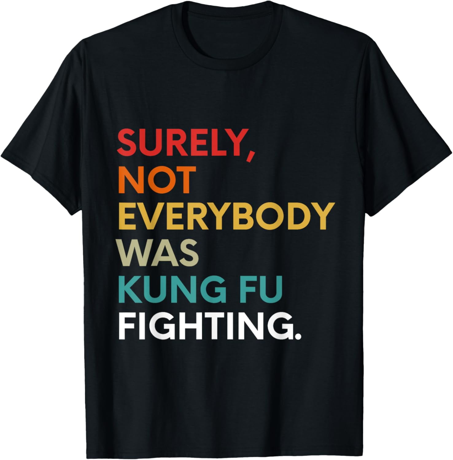 Surely Not Everybody Was Kung Fu Fighting Karate Funny T-Shirt