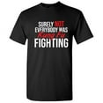 thumbnail image 1 of Surely Not Everybody Was Kung Fu Fighting Sarcastic T Shirt Adult Humor Fit Well Tee Christmas Apparel Gift Birthday Anniversary Novelty Premium Tshirt, 1 of 5