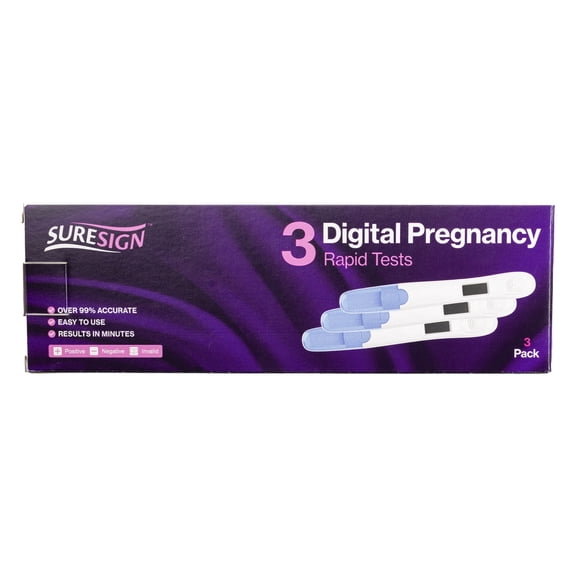Suresign Digital Rapid Pregnancy Test, 3 Count
