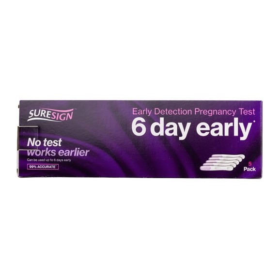Suresign Six Day Early Rapid Analog Pregnancy Test, 5 Count