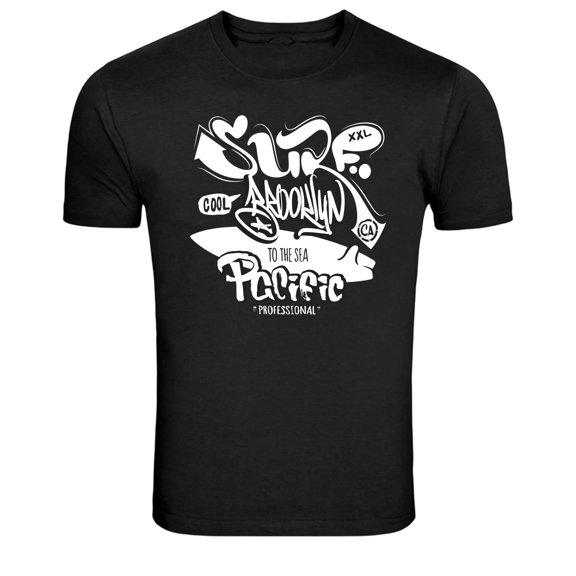 Surf Academy Pacific Graphic T-Shirt Cool Surfing Beach Professional Tee