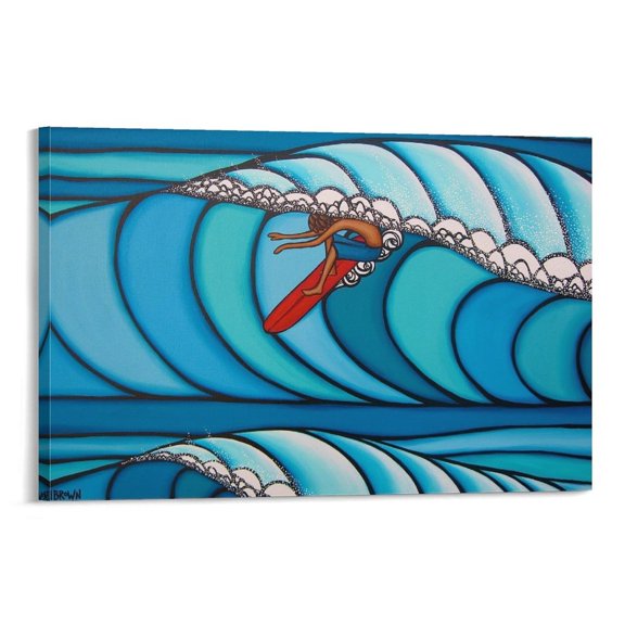 The Surf Art Heather Brown Painting Poster Print Photo Art Painting Canvas Poster Home Decorative Bedroom Modern Decor Posters Gifts 12x18inch(30x45cm)