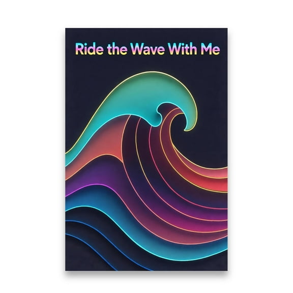 Surf Art Poster - Beach House Decor - 13x19 Poster Print - Coastal Style