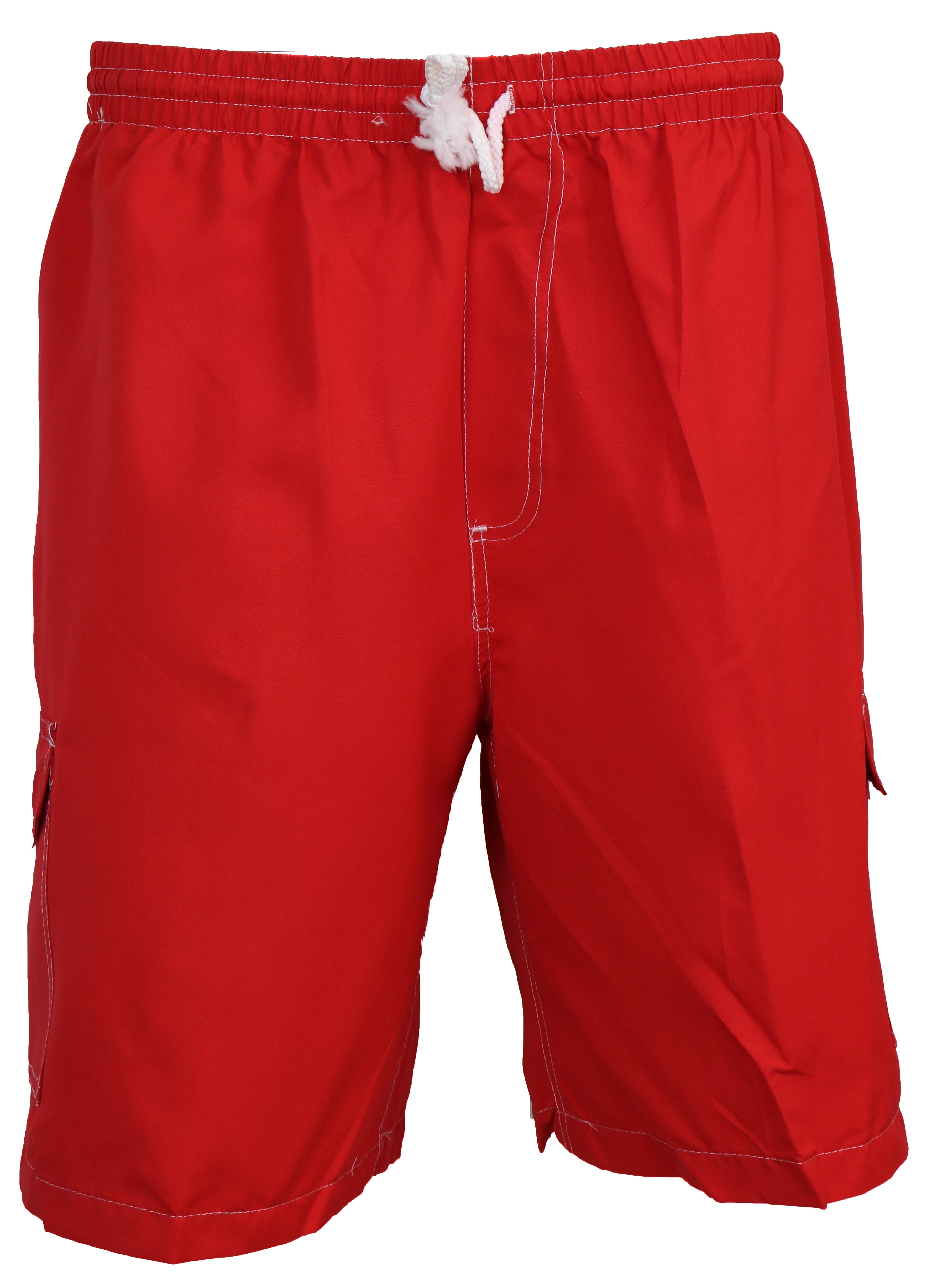 Surf Ave. Men s Classic Long Swim Trunks No Grommets with Five Pockets Classic Red XLarge