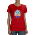 thumbnail image 1 of Surf Beach Sun Flamingo Shaped T-Shirt Women -Image by Shutterstock, Female 3X-Large, 1 of 4