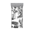 thumbnail image 1 of Surf Bedding Set with Sheet & Covers, Surfing Sport Surfboard Beach Van Sketch Style Monochromic Illustration, Printed Bedroom Decor 2 Shams, 4 Sizes, Black White, by Ambesonne, 1 of 3