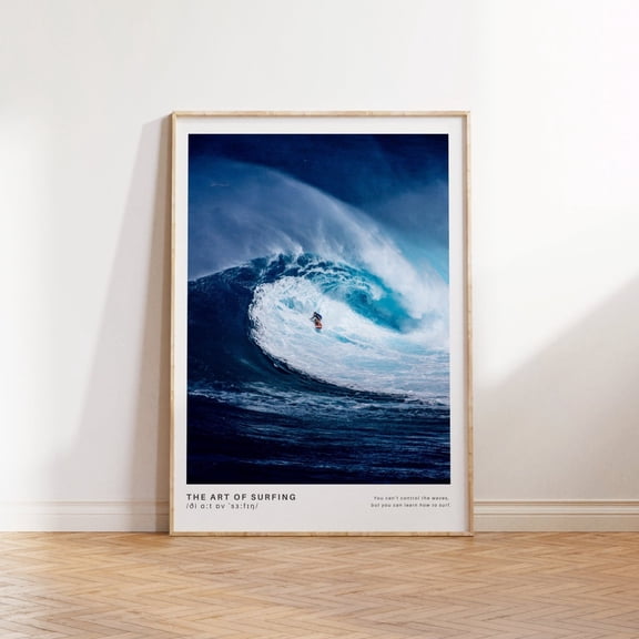 Surf Blue Wave Photography Definition Print Ocean Art Aesthetic Dorm Room Decor Surfer Gift