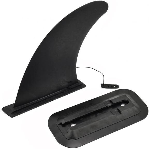 Surf Board Fin 9" Inflatable Paddleboard Replacement Fin Quick Release Slide Surfboard Fits Universal/US Style Fin Box for SUP, Kayak, Longboard Fiberglass Reinforced Nylon, Easy Install
