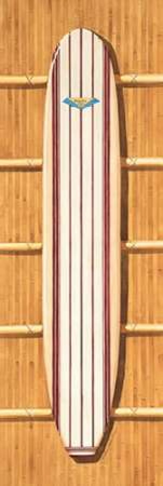Surf Board I Canvas Art - Evelyn Jenkins Drew (12 x 36)