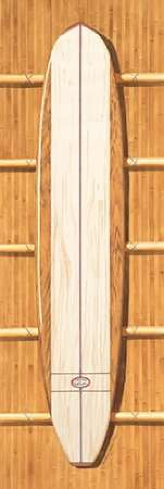 Surf Board II Canvas Art - Evelyn Jenkins Drew (8 x 24)