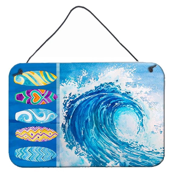Surf Boards And Wave Wall Or Door Hanging Prints - Multi Colored - 8 x 12 in.