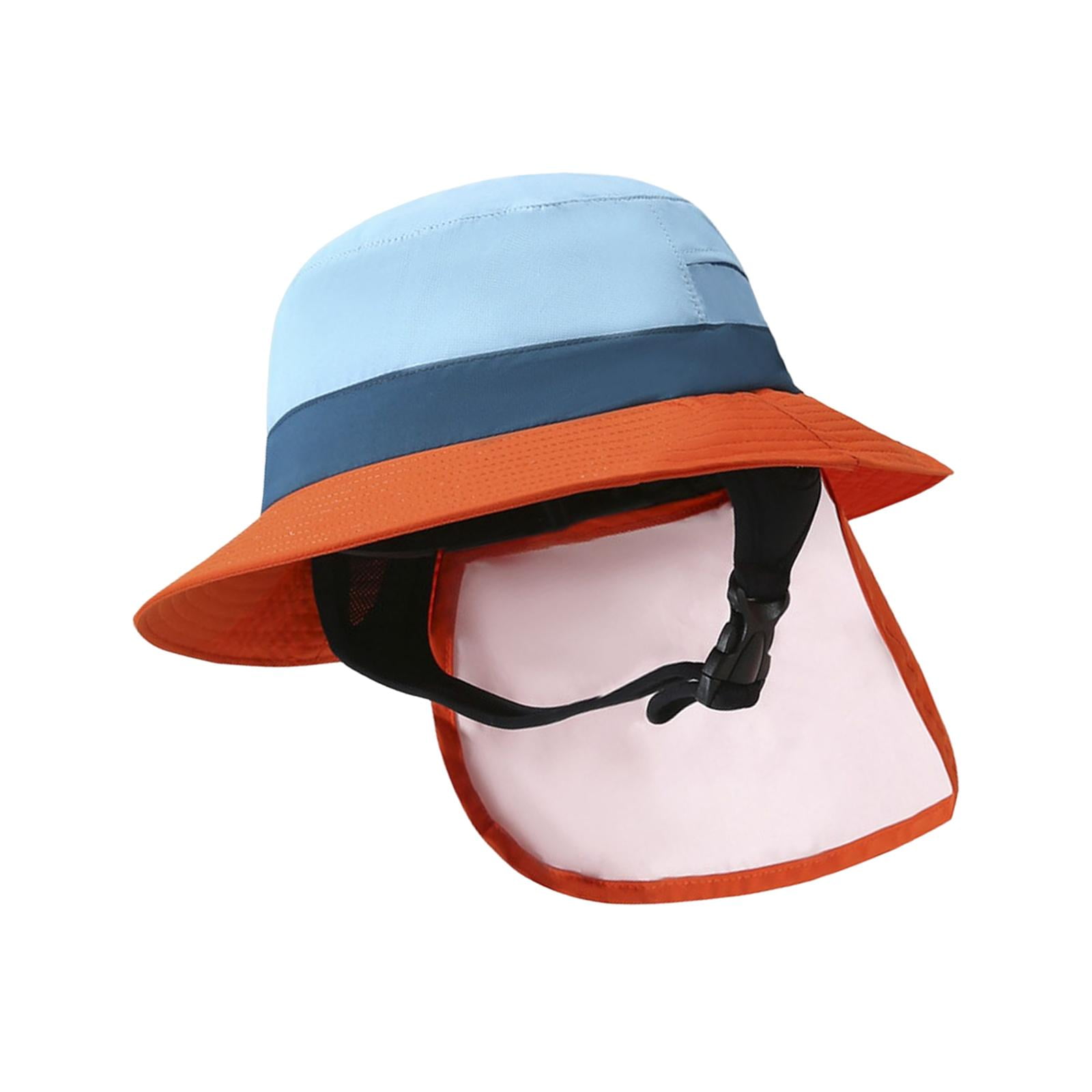 Surf Bucket Hat with Chin Straps Sun Protection Windproof Summer