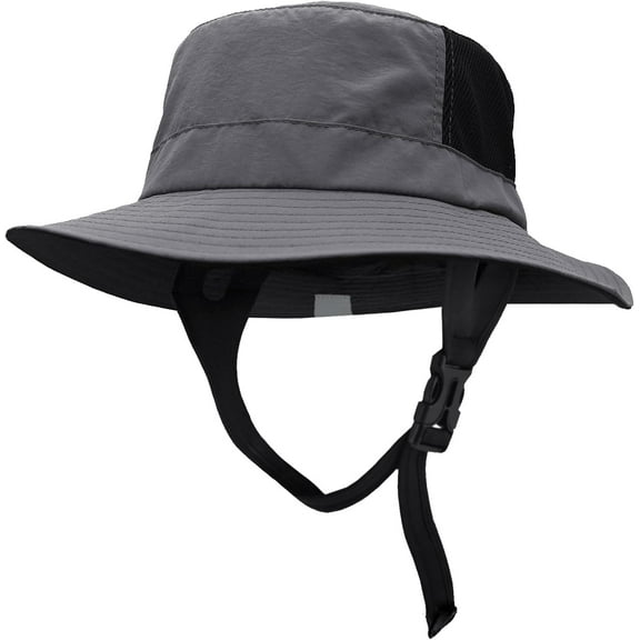 Surf Bucket Hat with UPF 50 UV Protection, Waterproof Sun Hat with Adjustable Chin Strap for Surfing, Water Sports