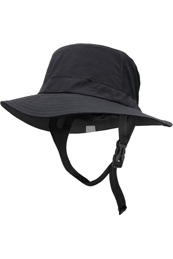 Surf Bucket Hat with UPF 50+ UV Protection, Waterproof Sun Hat with Adjustable Chin Strap for Surfing, Water Sports