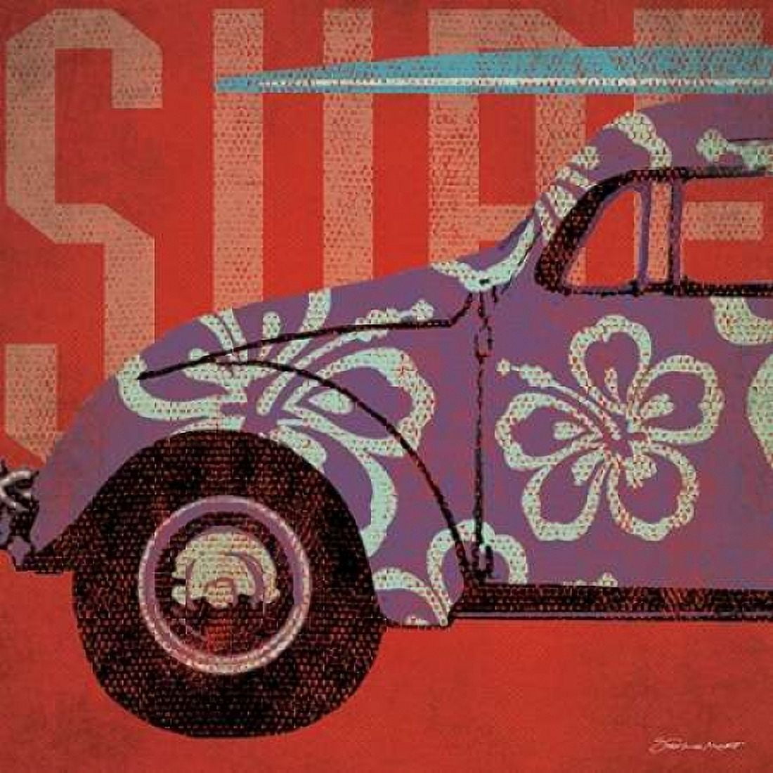 Surf Bug Canvas Art - Stephanie Marrott (24 x 24)