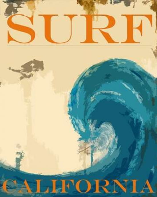 Surf California Canvas Art - Melissa Lyons (24 x 30)