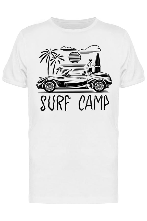 Surf Camp Design T-Shirt Men -Image by Shutterstock, Male 3X-Large