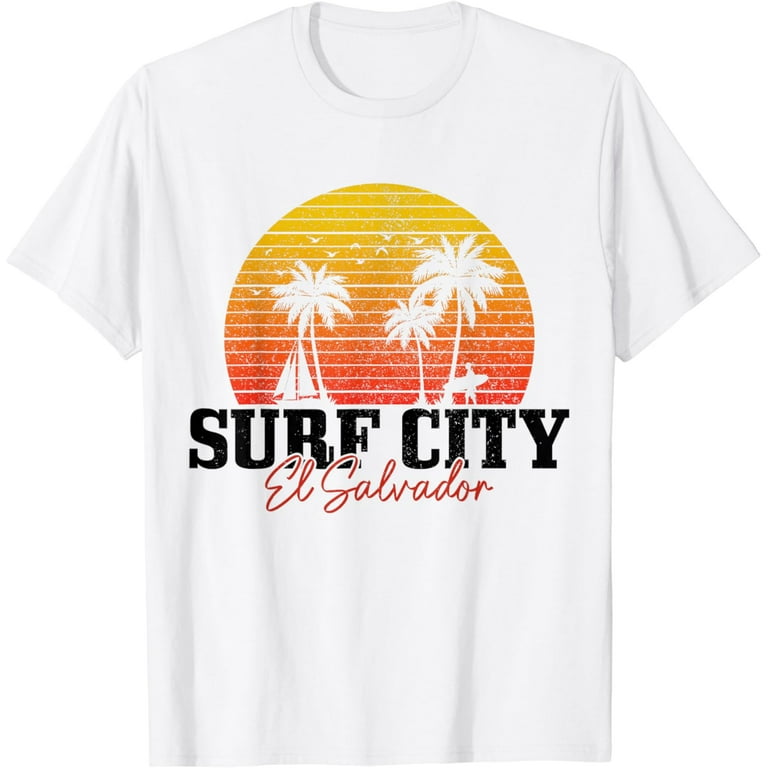 Surf City El Salvador Vintage Surfing Surfer T Shirt