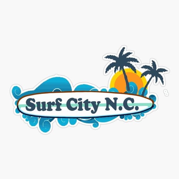 Surf City North Carolina Coastal Sticker