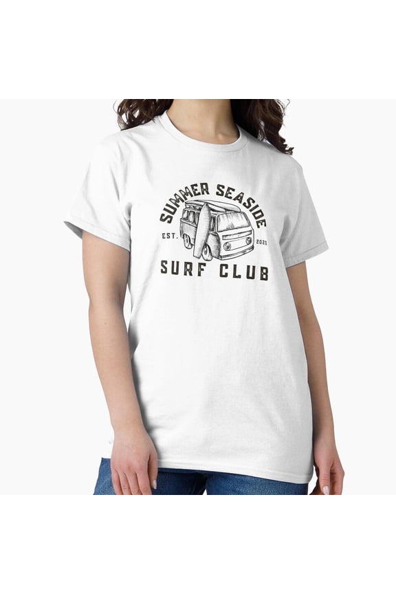Surf Club Cool Van Design With Surfboard T-Shirt