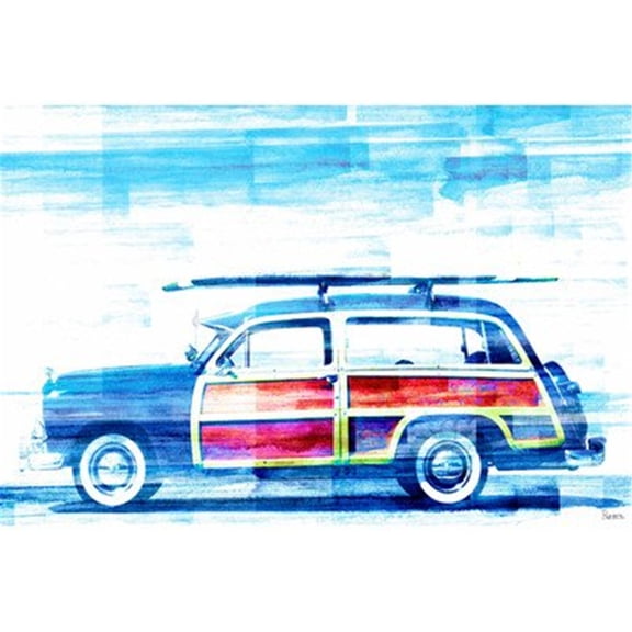 Surf Day by Parvez Taj Painting Print on Wrapped Canvas