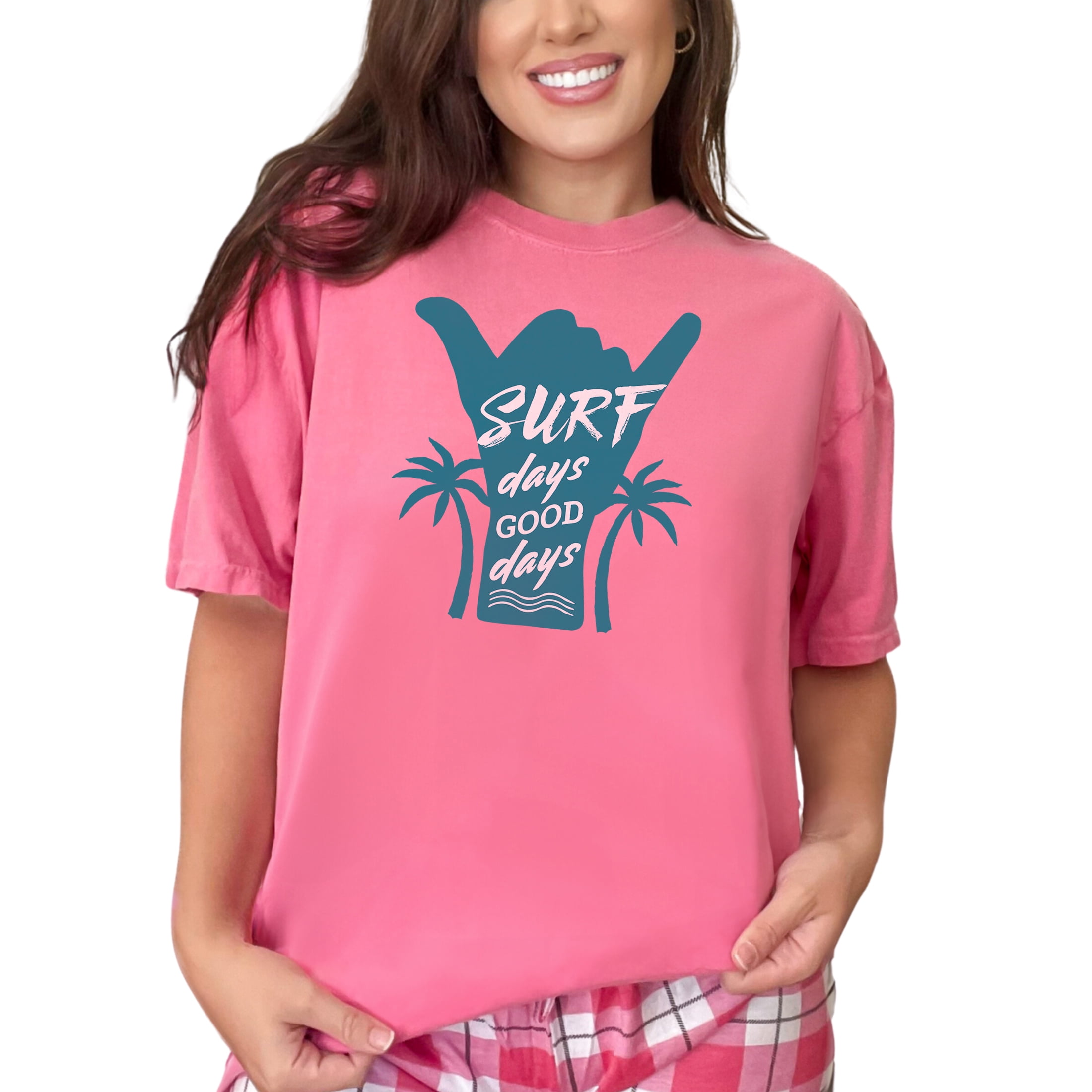 Surf Days Good Days, Surfer, Casual, Crunchberry Comfort Colors T-Shirt, 3XL