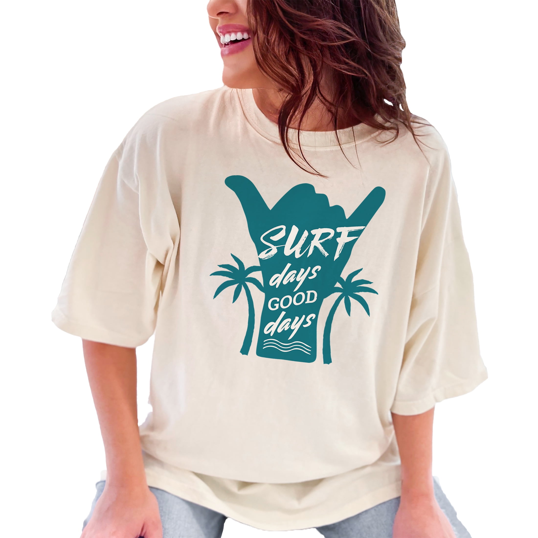 Surf Days Good Days, Surfer, Casual, Ivory Comfort Colors T-Shirt, 2XL