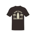 thumbnail image 1 of Surf Days Retro Beach Vibes Men's T-shirt Brown, 1 of 3