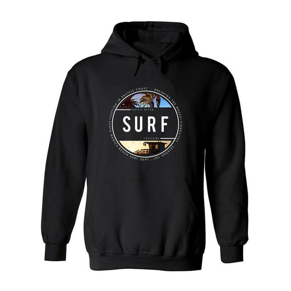 Surf Design Hoodie Men -Image by Shutterstock, Male 4X-Large