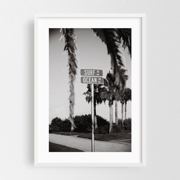 Surf Drive + Ocean Drive - St. Augustine Florida Photography White Framed Wall Art Print 16 x 24 inches