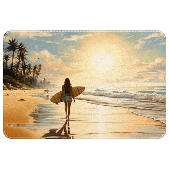 Surf Elegant Polyester Indoor Rug, Non-Slip Chair Rug, Machine Washable Floor Rugs