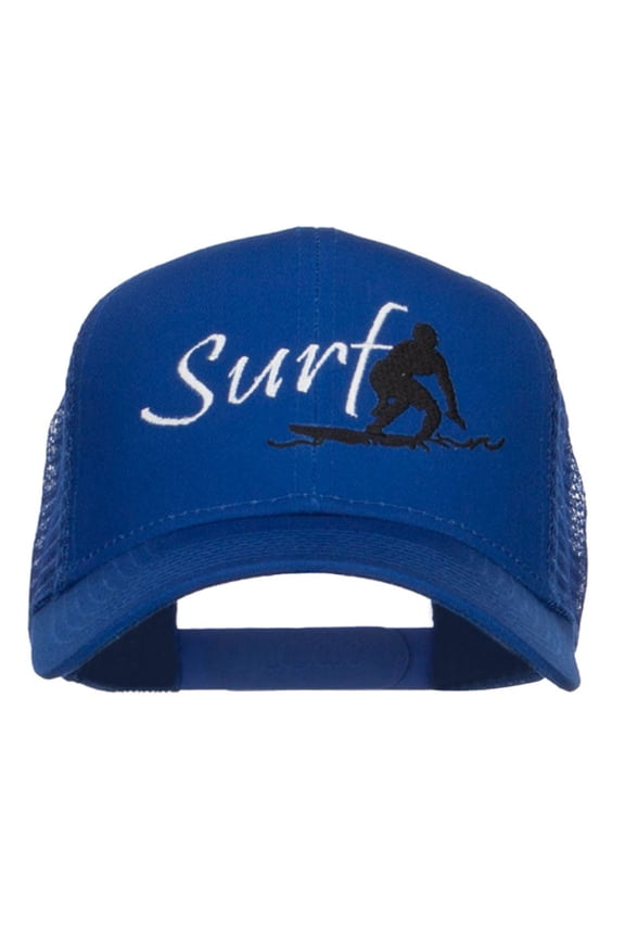 Surf Embroidered Mesh Cap - Royal OSFM