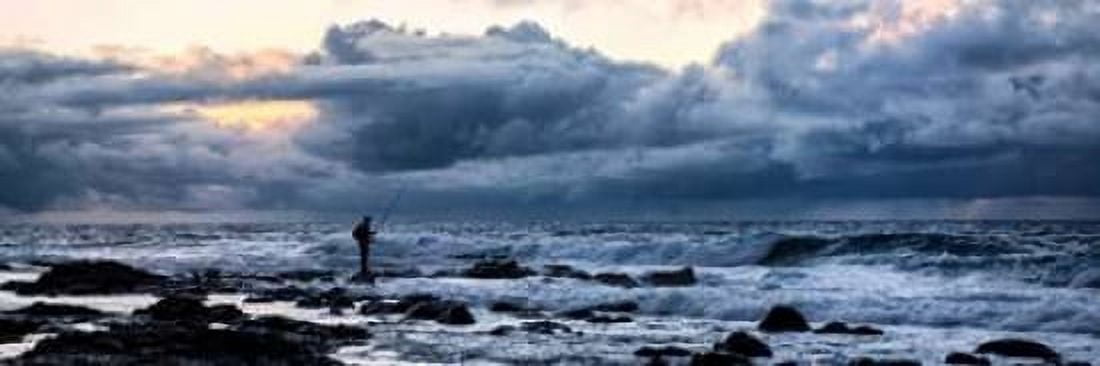 Surf Fishing Canvas Art - Daniel Burt (12 x 36)