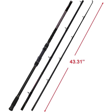 Surf Fishing Rod 2 Piece/3 Piece/4 Piece Portable Travel Casting Rod Saltwater Surf Rod (9'/10'/12')