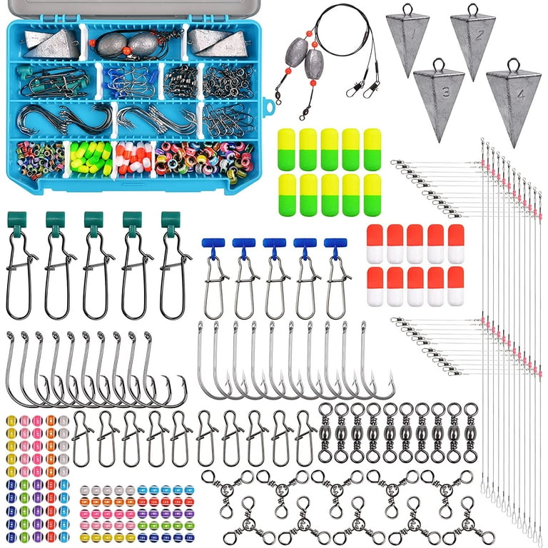 Surf Fishing Tackle Kit-198pcs Saltwater Fishing Lure Tackle Box
