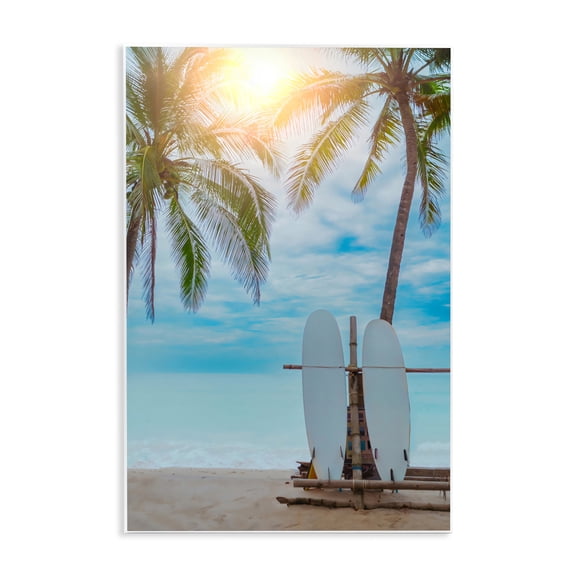 Stupell Industries Surf For Two at Sunrise Wall Plaque Art, design by LSR Design Studio, 19 x 13
