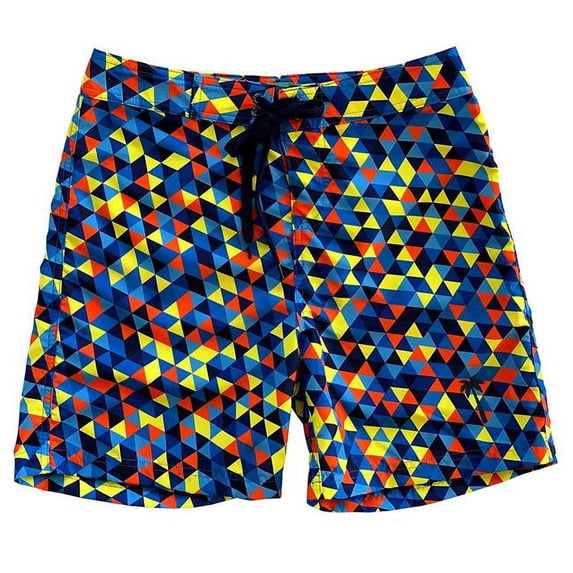 Surf Geometric Boardshorts, Blue - Size 30