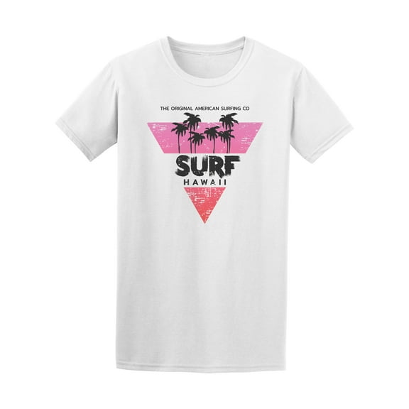 Surf Hawaii Pink Triangle Graphic T-Shirt - Image by Shutterstock, Male Small