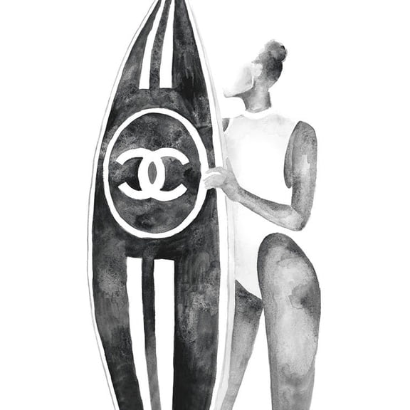 Surf In Style Print Wall Art, Modern Wall Decor For Living Room Bedroom, 8x12 UNFRAMED