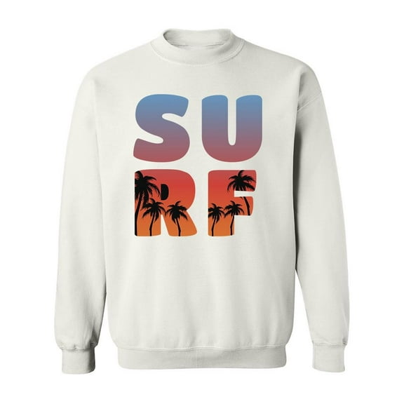 Surf Letters Sweatshirt Men -Image by Shutterstock, Male 5X-Large