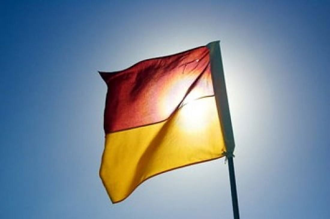 Surf Lifesaving Flag Queensland Australia Canvas Art - David Wall DanitaDelimont (26 x 17)