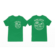 Surf Local Pacific Coast T-Shirt   Vintage Surf Graphic Tee, Beach Wave Shirt, Front & Back Print Unisex Crewneck