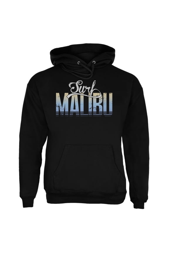 Surf Malibu Black Adult Hoodie - X-Large