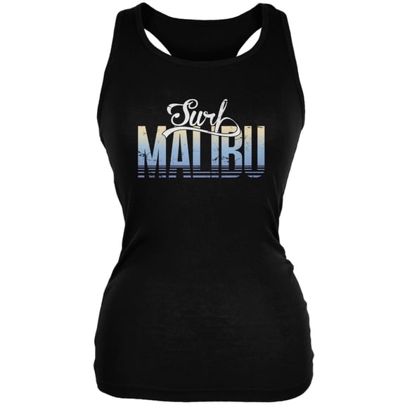 Surf Malibu Black Juniors Soft Tank Top - Large