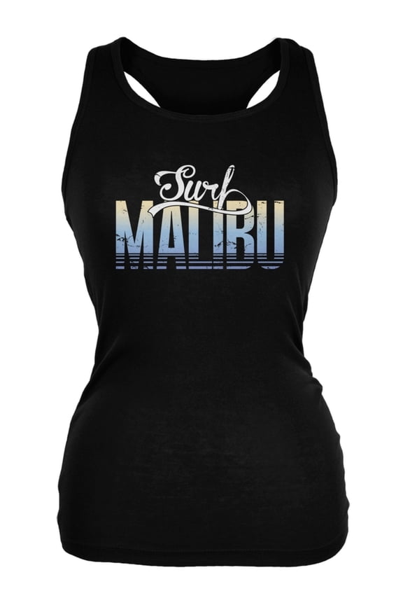 Surf Malibu Black Juniors Soft Tank Top - Medium