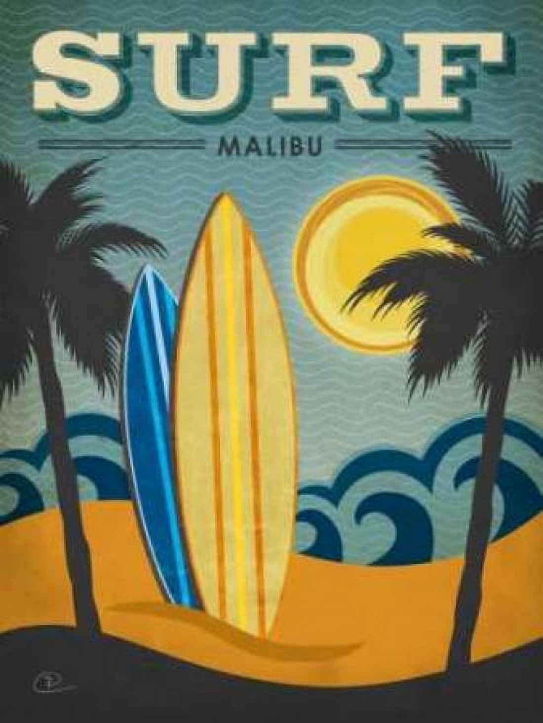 Surf Malibu Canvas Art - Renee Pulve (22 x 28)
