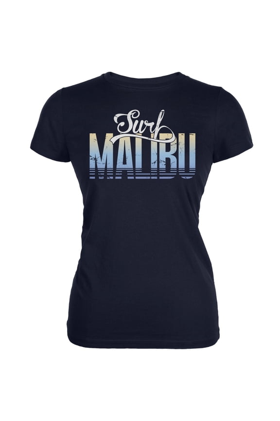Surf Malibu Navy Juniors Soft T-Shirt - Medium